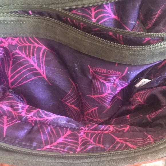 Suede hobo bag Army green Suede hobo bag crossbody grommet purse - Picture 8 of 8